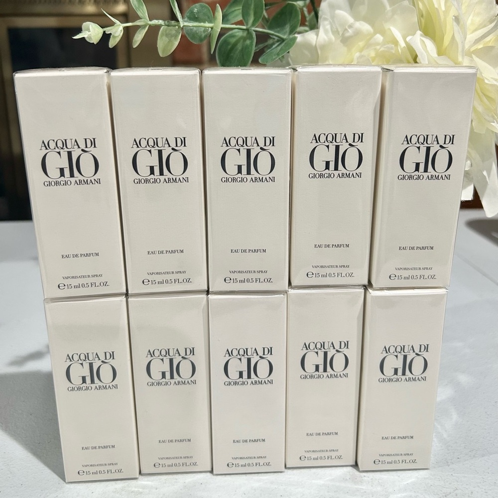 Giorgio Armani Acqua Di Gio Eau De Travel Parfum Spray Men 15ml 0.5 Fl Oz 10 pcs